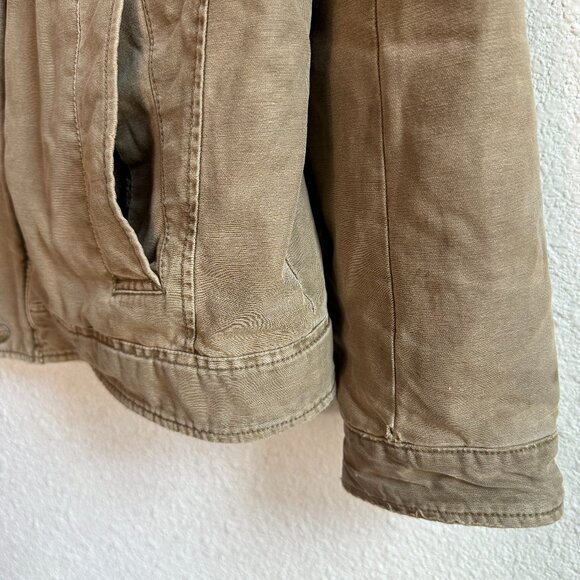 Levi's🤘🏽Canvas Trucker Jacket \\ Size L // Quilted Lining \\ Barn Coat Utility - Picture 8 of 12